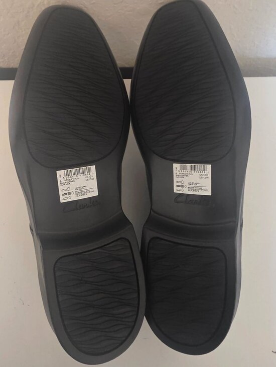 Clarks Bensley Run Black Leather Oxford Dress Shoes 13W NEW (No Box)